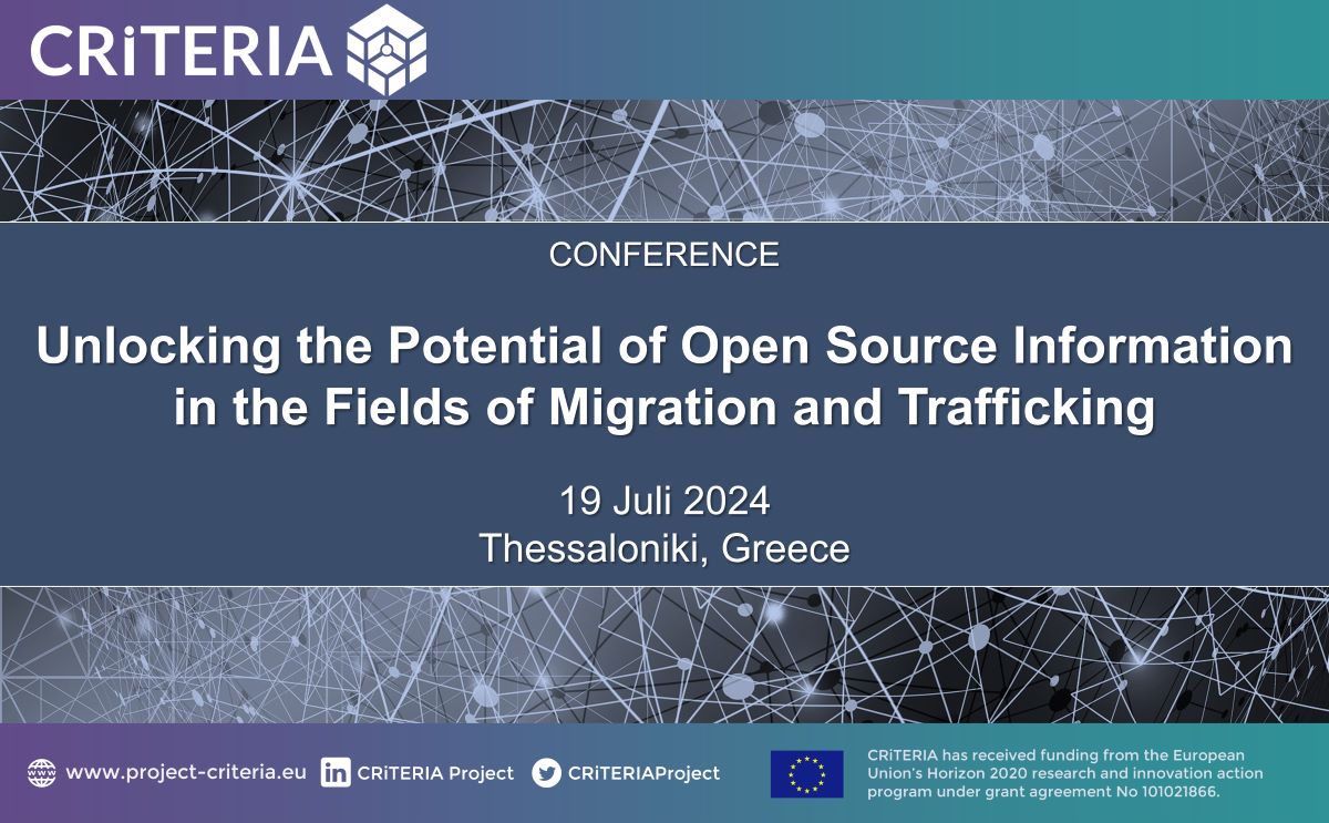 Ανακοινώσεις 11 CRiTERIA Final Event OSINF Migration Trafficking