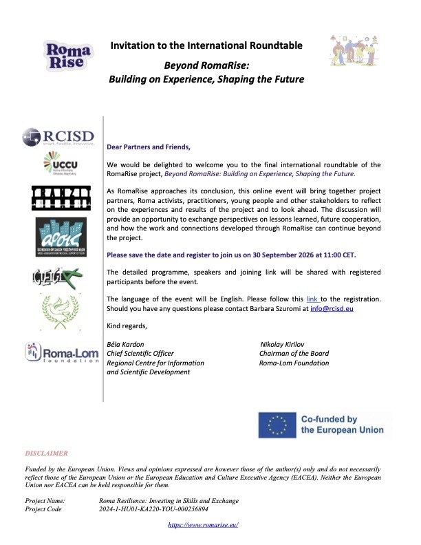 Invitation for international roundtable Rise 26